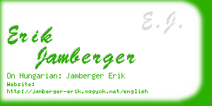 erik jamberger business card